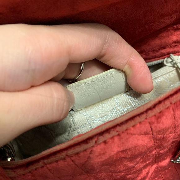 ❌SOLD ❌vintage Dior lady Dior red velour mini bag - Picture 14 of 15